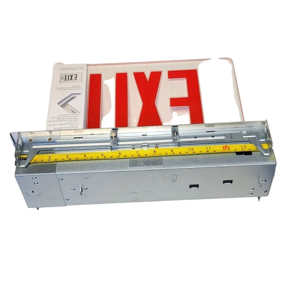 NEW! LITHONIA LIGHTING Exit Sign - Edge-Lit - Red Letters, EDGRNY 2 R EL M4 Open